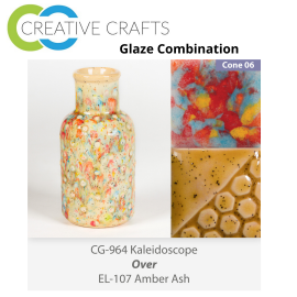 Kaleidoscope - CG964 over EL107 Glaze Combination Kaleidoscope - CG964 over EL107 Glaze Combination